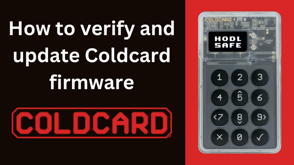 How to verify and update Coldcard firmware